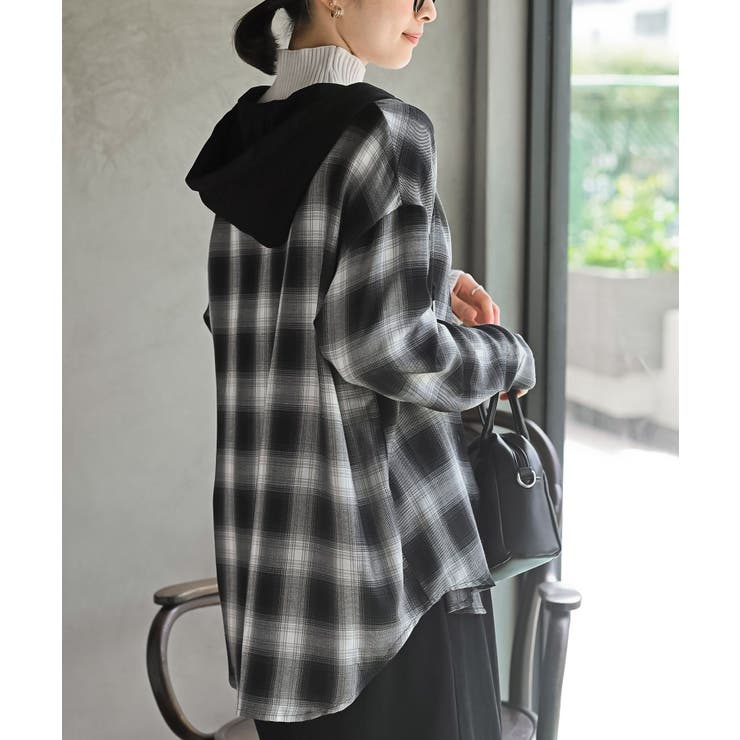 フードツキチェックシャツ | rps | 詳細画像8 