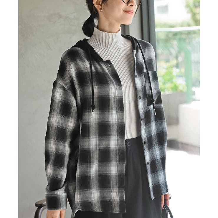 フードツキチェックシャツ | rps | 詳細画像9 