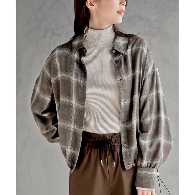 裾ドロストチェックシャツ | rps | 詳細画像15 