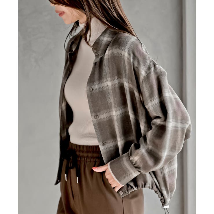 裾ドロストチェックシャツ | rps | 詳細画像16 