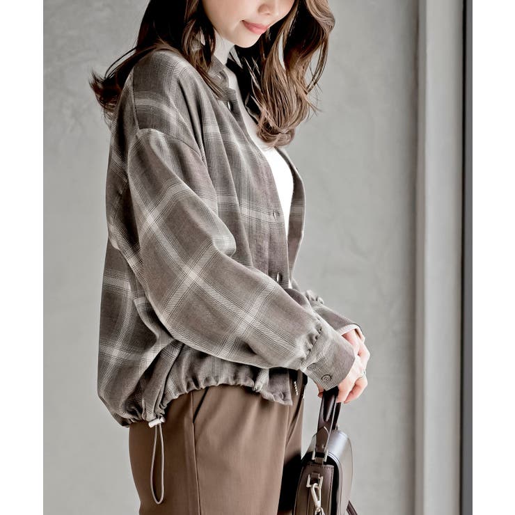 裾ドロストチェックシャツ | rps | 詳細画像18 