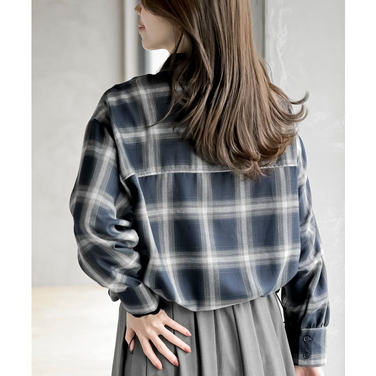 裾ドロストチェックシャツ | rps | 詳細画像25 