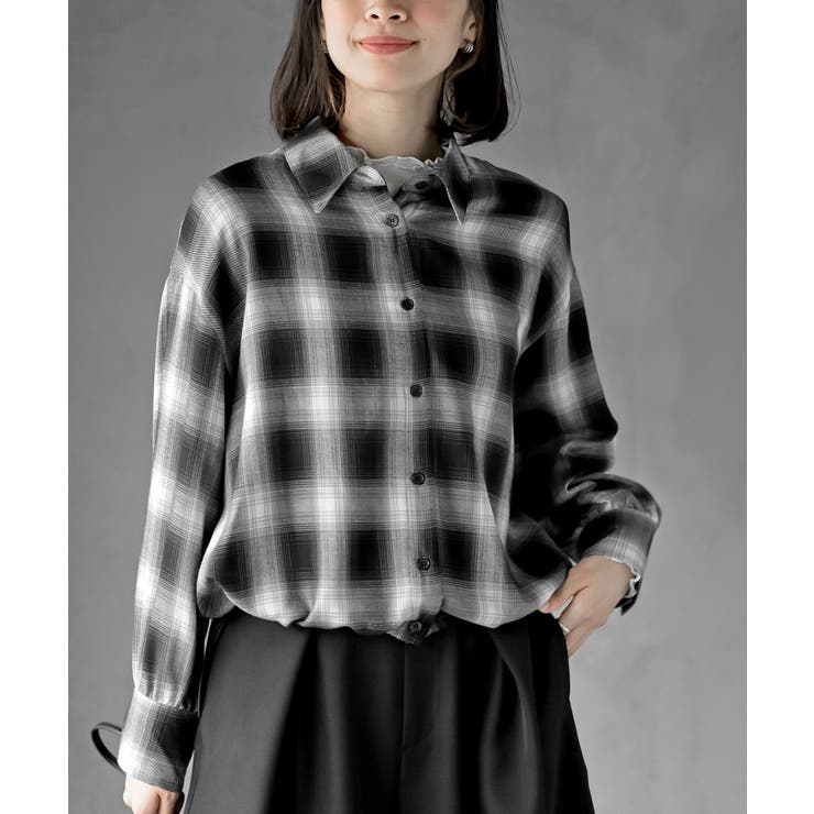 裾ドロストチェックシャツ | rps | 詳細画像6 