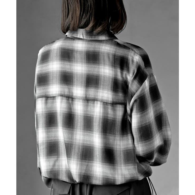 裾ドロストチェックシャツ | rps | 詳細画像8 