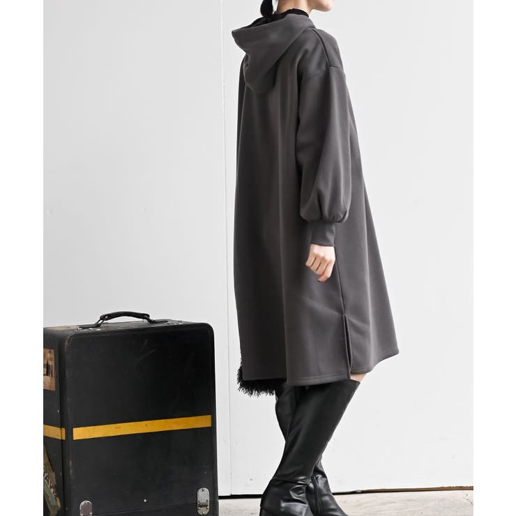 裏起毛パーカーワンピース | rps | 詳細画像5 