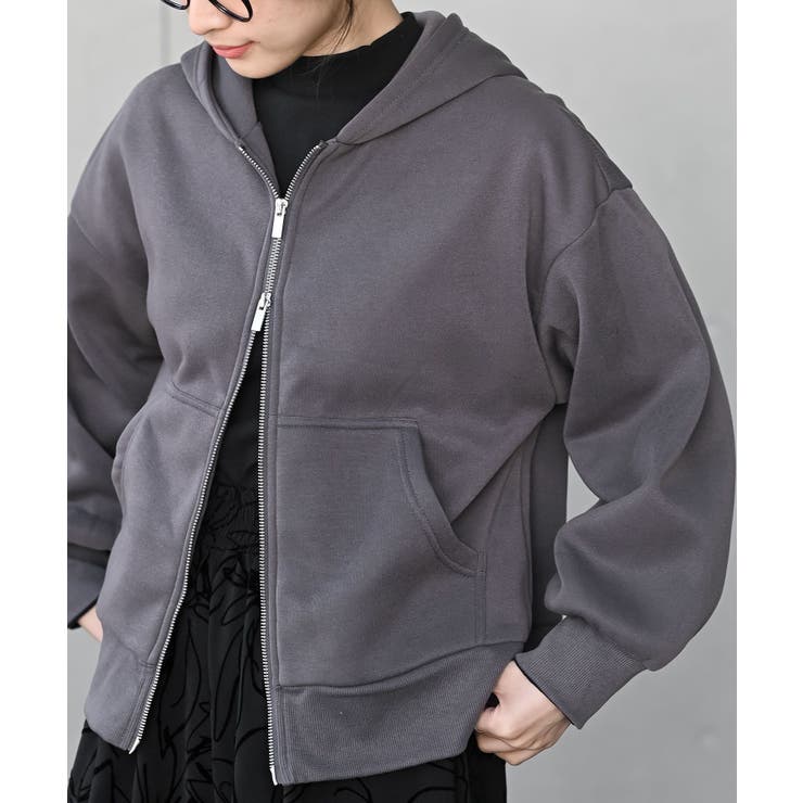 裏起毛ショートジップパーカー | rps | 詳細画像14 