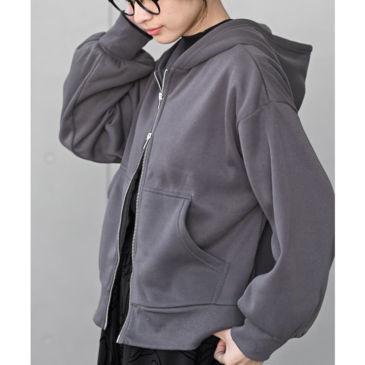 裏起毛ショートジップパーカー | rps | 詳細画像15 