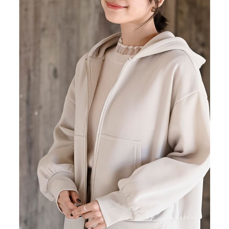 裏起毛ショートジップパーカー | rps | 詳細画像7 