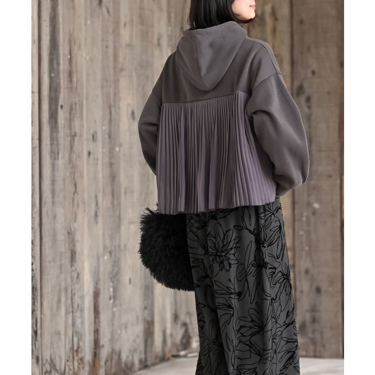 ＢＡＣＫプリーツ裏起毛ワイドパーカー | rps | 詳細画像12 