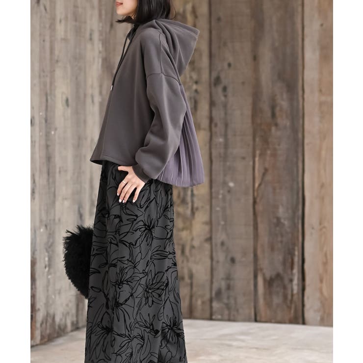 ＢＡＣＫプリーツ裏起毛ワイドパーカー | rps | 詳細画像13 