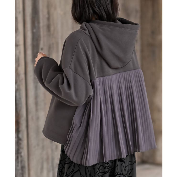 ＢＡＣＫプリーツ裏起毛ワイドパーカー | rps | 詳細画像16 