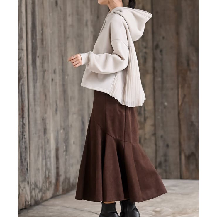 ＢＡＣＫプリーツ裏起毛ワイドパーカー | rps | 詳細画像5 