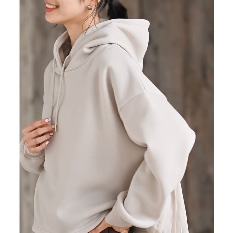 ＢＡＣＫプリーツ裏起毛ワイドパーカー | rps | 詳細画像7 