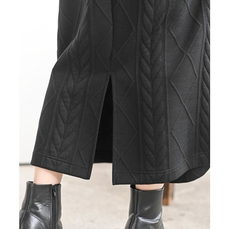 ケーブル柄ふくれジャガードジャンスカ | rps | 詳細画像11 