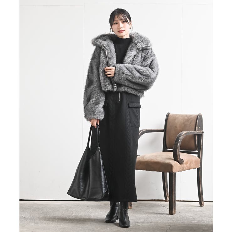 ケーブル柄ふくれジャガードジャンスカ | rps | 詳細画像12 