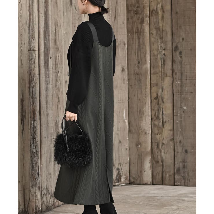 ケーブル柄ふくれジャガードジャンスカ | rps | 詳細画像14 