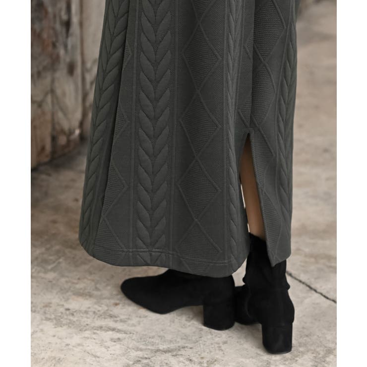 ケーブル柄ふくれジャガードジャンスカ | rps | 詳細画像21 