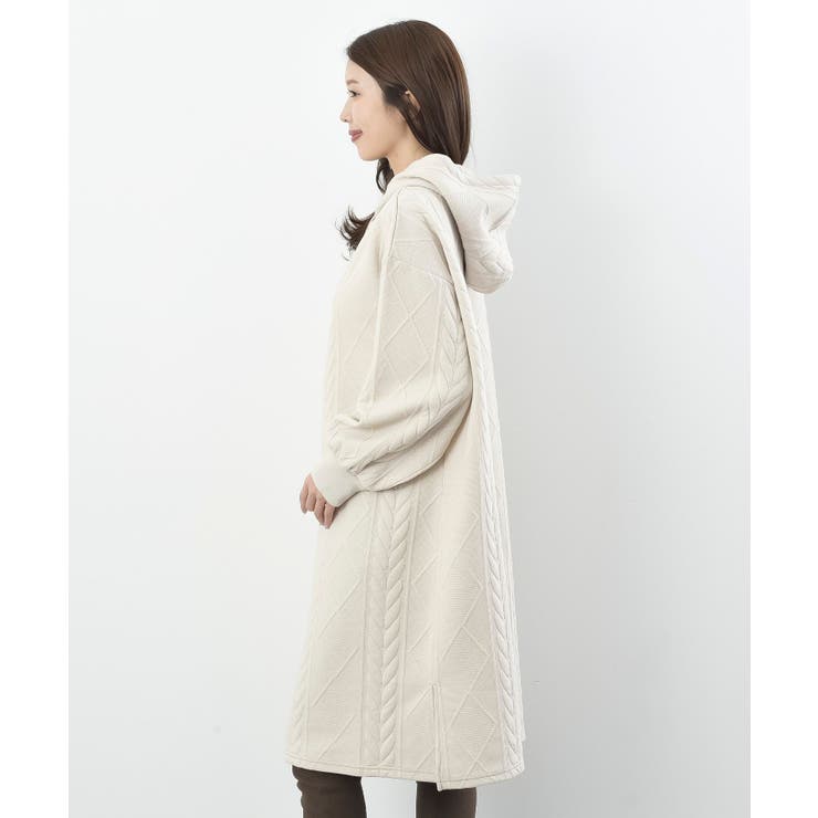 ケーブル柄パーカーワンピース | rps | 詳細画像44 