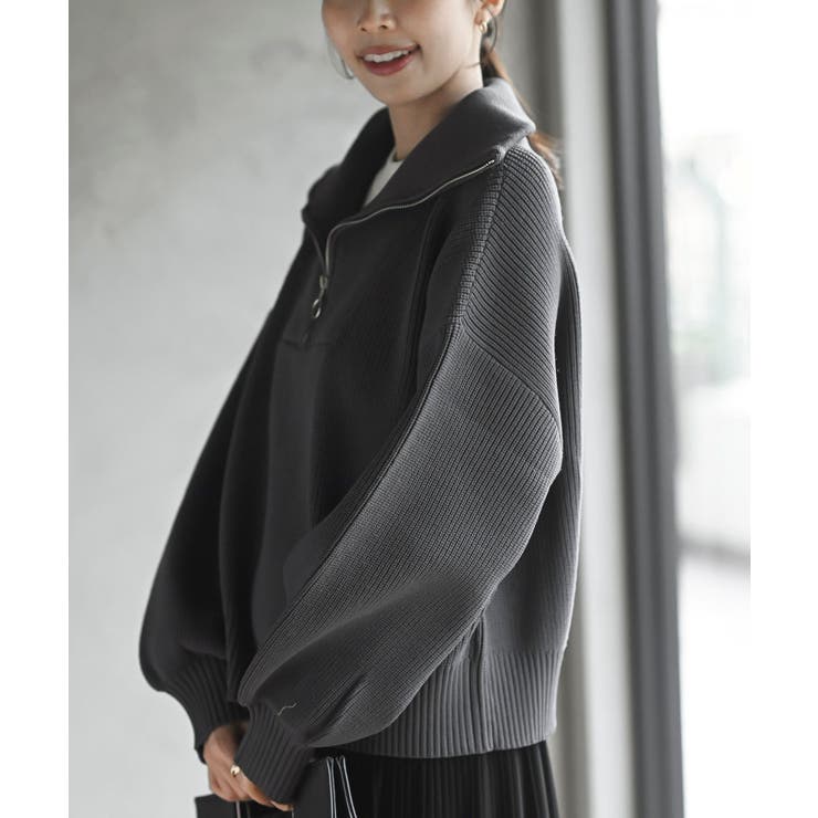 フロントＺＩＰフェイクニットプルオーバー | rps | 詳細画像15 