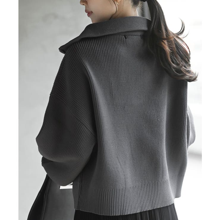 フロントＺＩＰフェイクニットプルオーバー | rps | 詳細画像16 