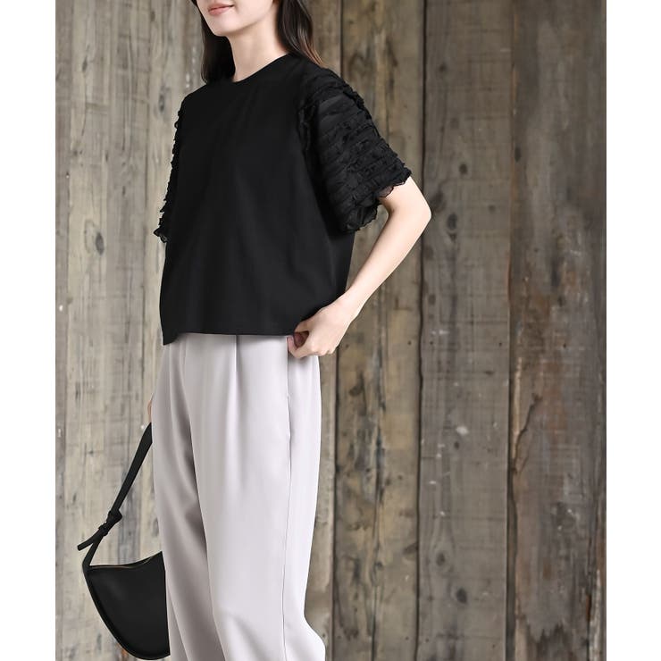 フリルジャガードスリーブ半袖Ｔｅｅ | rps | 詳細画像12 