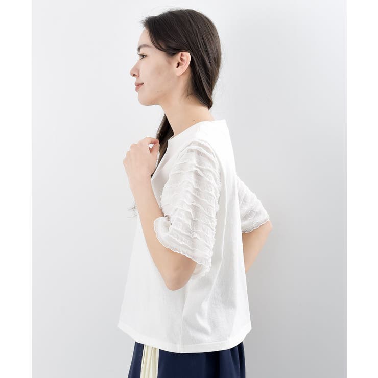 フリルジャガードスリーブ半袖Ｔｅｅ | rps | 詳細画像19 