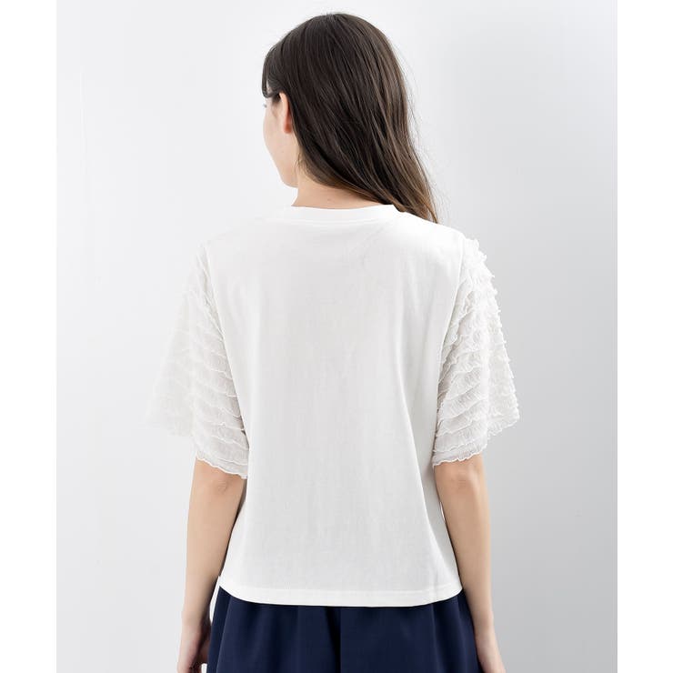 フリルジャガードスリーブ半袖Ｔｅｅ | rps | 詳細画像20 