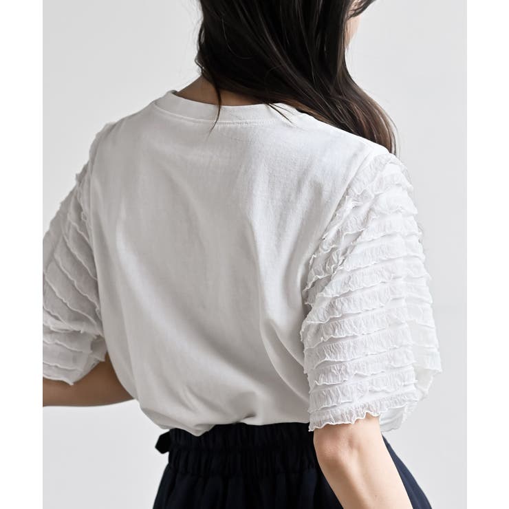 フリルジャガードスリーブ半袖Ｔｅｅ | rps | 詳細画像8 