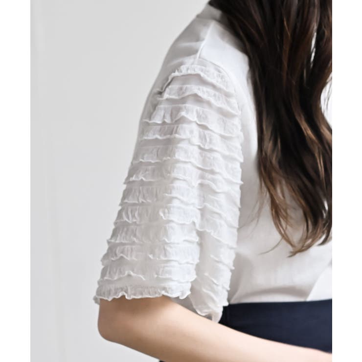 フリルジャガードスリーブ半袖Ｔｅｅ | rps | 詳細画像9 