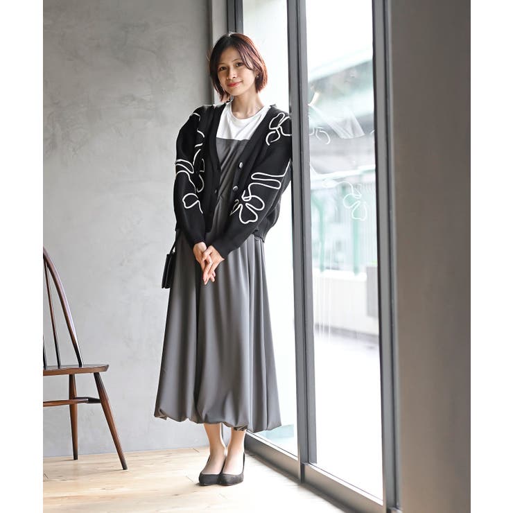 カットレイヤー風ドッキングバルーンワンピース | rps | 詳細画像11 