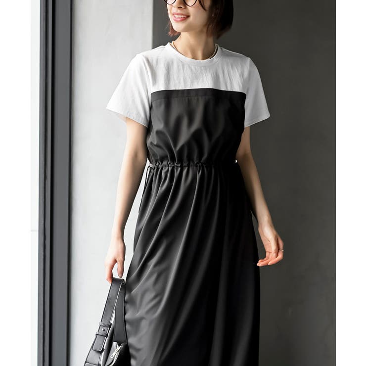 カットレイヤー風ドッキングバルーンワンピース | rps | 詳細画像17 