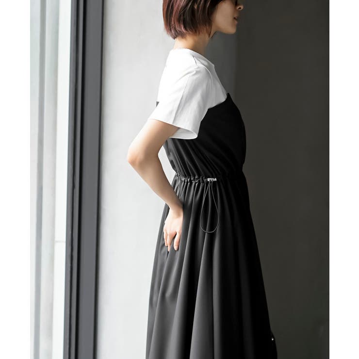 カットレイヤー風ドッキングバルーンワンピース | rps | 詳細画像20 