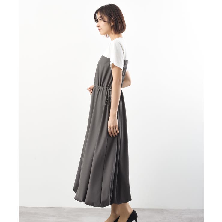 カットレイヤー風ドッキングバルーンワンピース | rps | 詳細画像23 