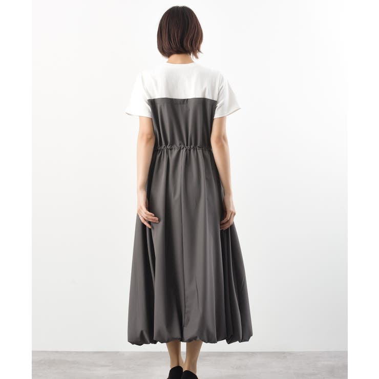 カットレイヤー風ドッキングバルーンワンピース | rps | 詳細画像24 