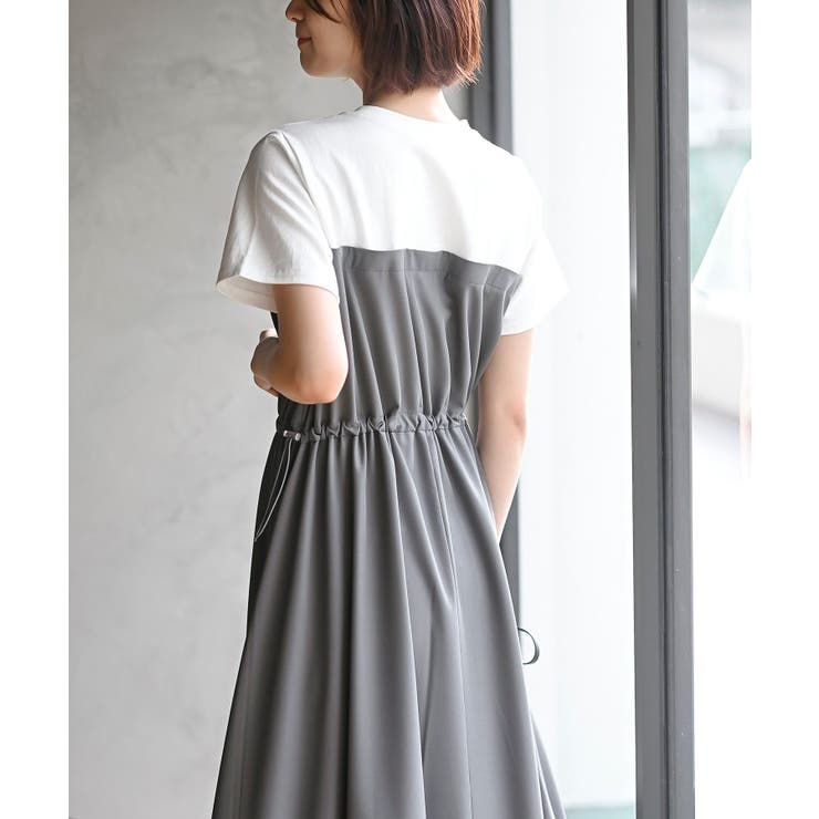 カットレイヤー風ドッキングバルーンワンピース | rps | 詳細画像8 