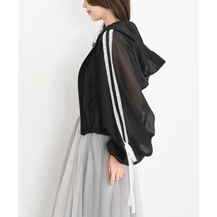 レースリボントラックフードシアージャケット | rps | 詳細画像18 