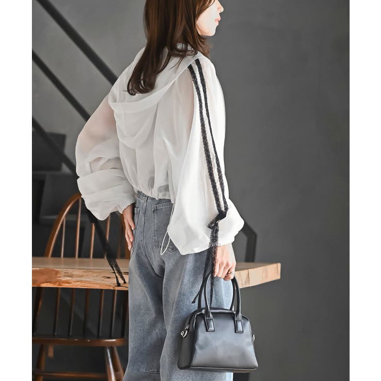 レースリボントラックフードシアージャケット | rps | 詳細画像5 