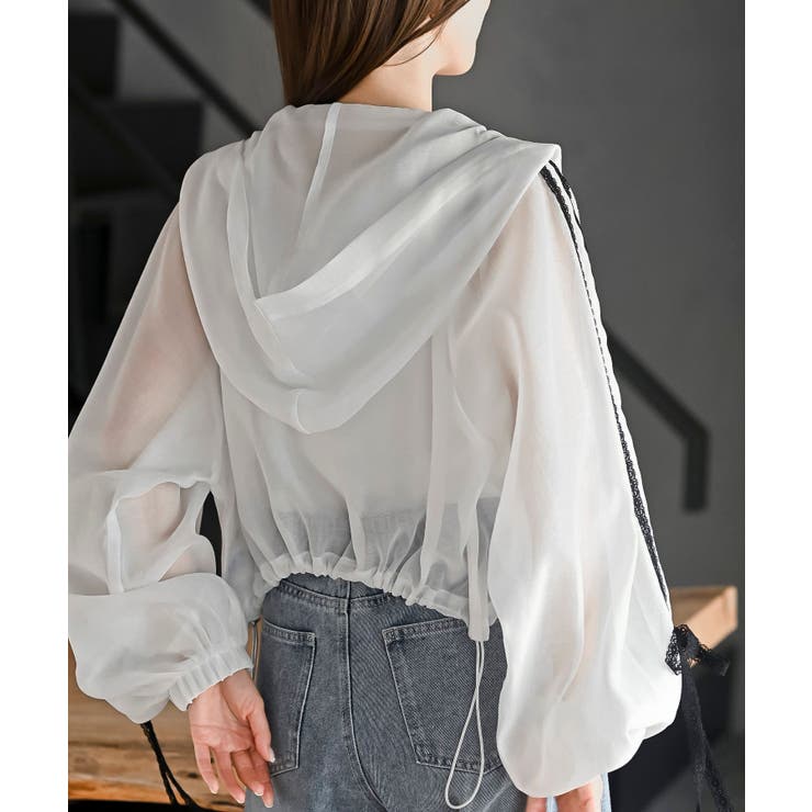 レースリボントラックフードシアージャケット | rps | 詳細画像8 