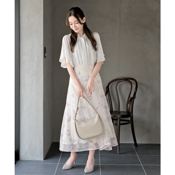 フロントタックバイカラーフレアー袖ブラウス | rps | 詳細画像2 