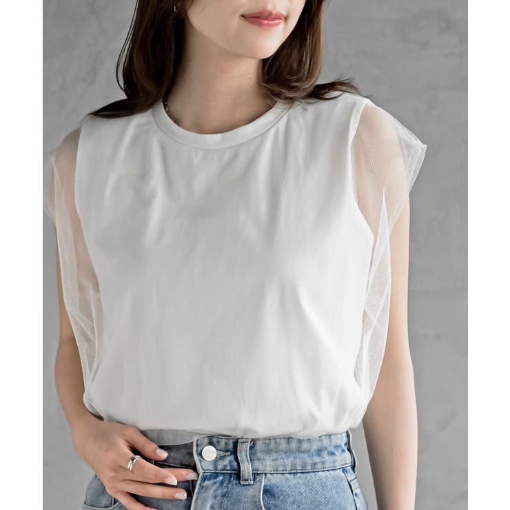 チュールレイヤードノースリブＴｅｅ | rps | 詳細画像1 