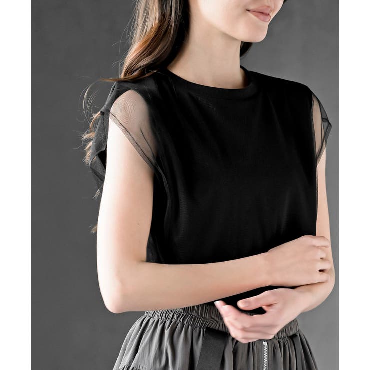 チュールレイヤードノースリブＴｅｅ | rps | 詳細画像16 