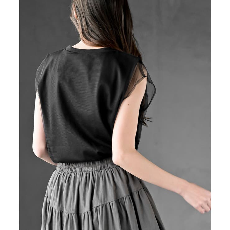 チュールレイヤードノースリブＴｅｅ | rps | 詳細画像17 