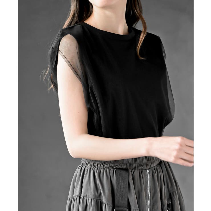 チュールレイヤードノースリブＴｅｅ | rps | 詳細画像18 