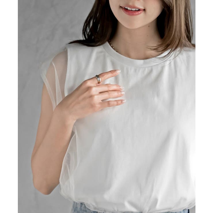 チュールレイヤードノースリブＴｅｅ | rps | 詳細画像6 