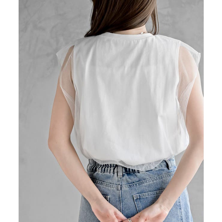 チュールレイヤードノースリブＴｅｅ | rps | 詳細画像8 