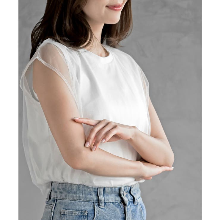 チュールレイヤードノースリブＴｅｅ | rps | 詳細画像9 