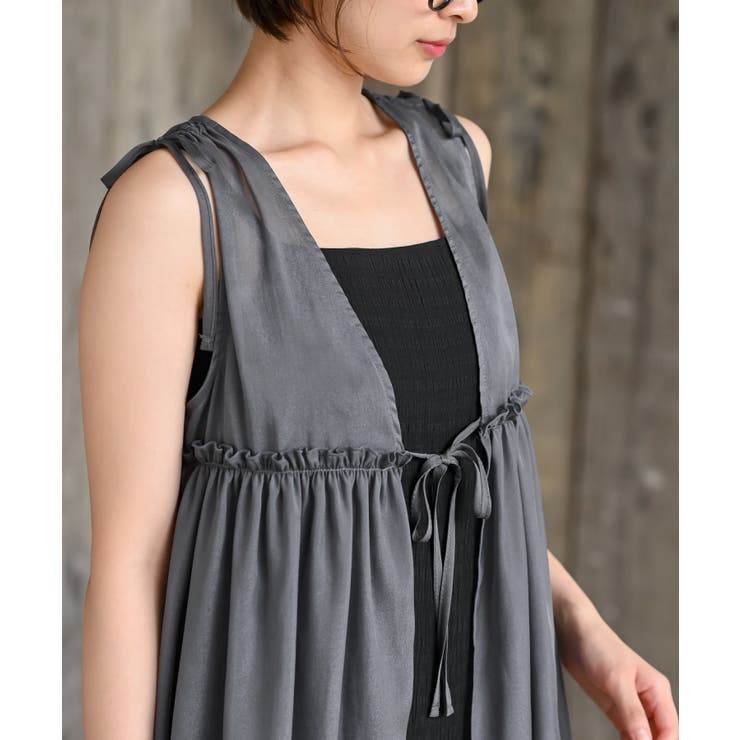 光沢シアーリボンベスト | rps | 詳細画像15 