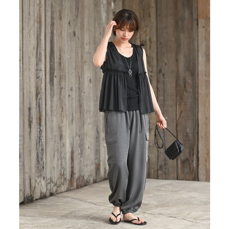 光沢シアーリボンベスト | rps | 詳細画像18 