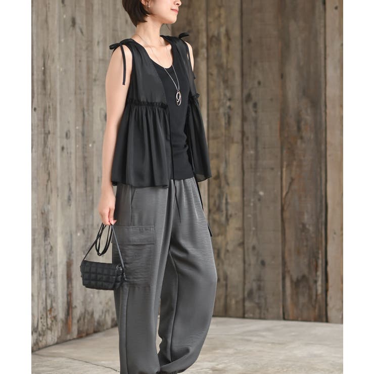 光沢シアーリボンベスト | rps | 詳細画像19 