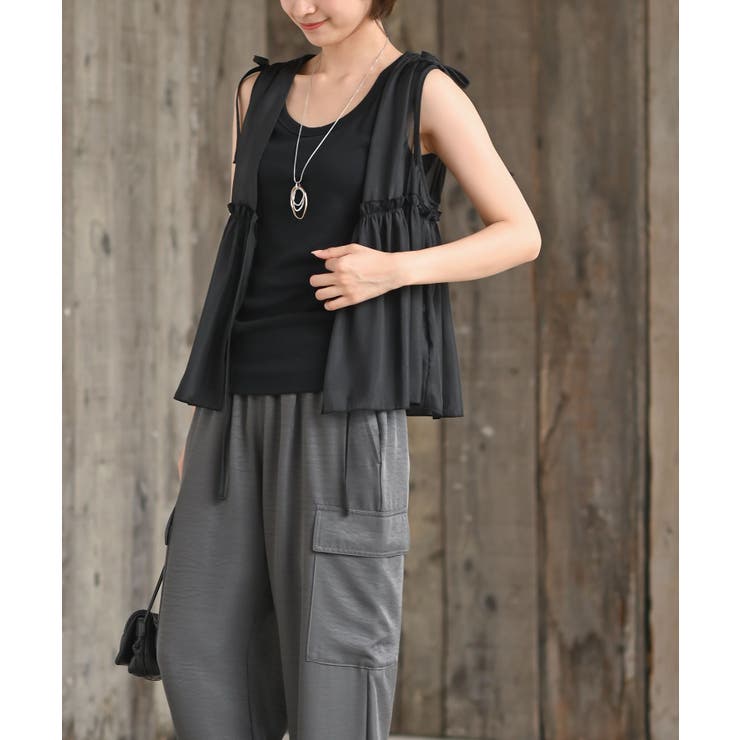 光沢シアーリボンベスト | rps | 詳細画像21 